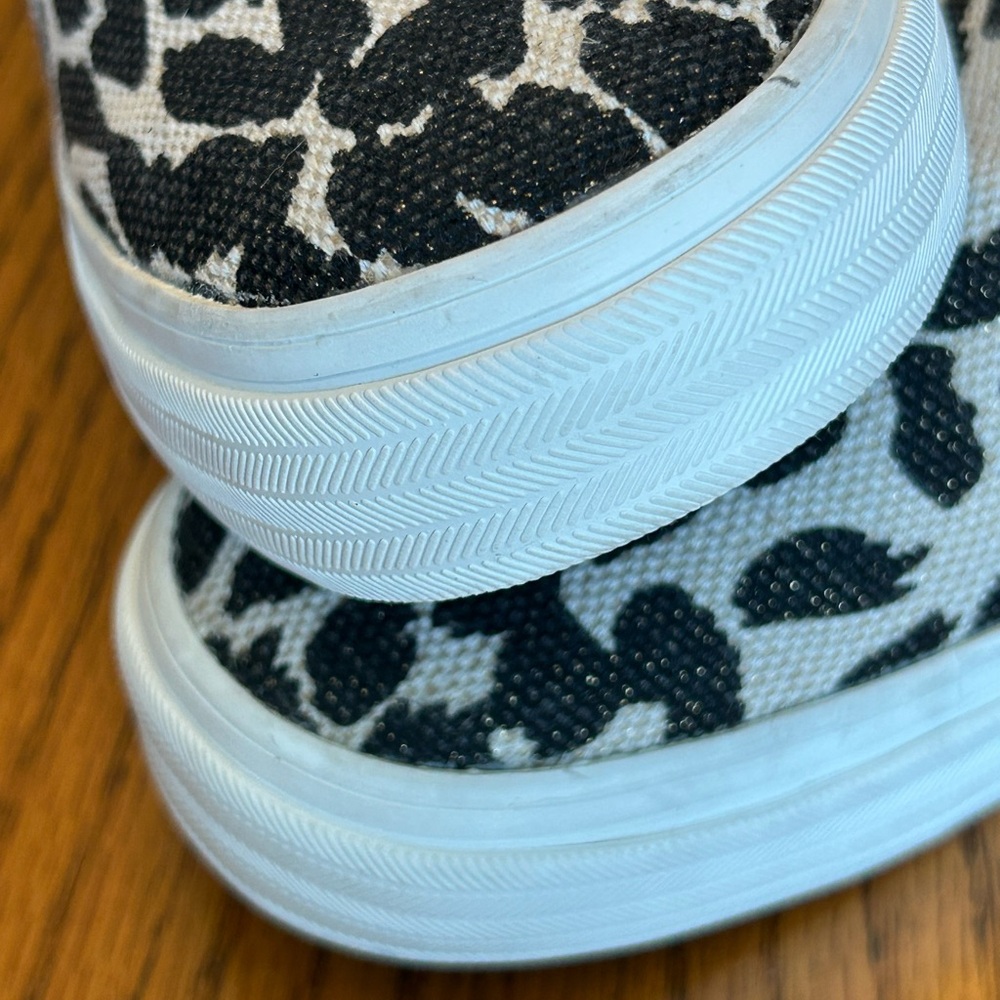 Keds Brown and Cream Animal Print Canvas Slip-On Sneakers Size 8 - Picture 10 of 11